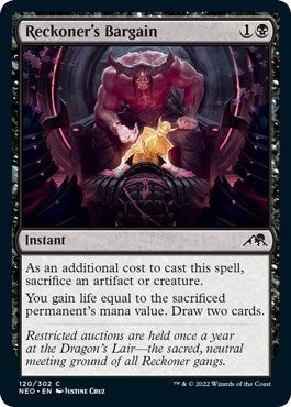 Image for Reckoner's Bargain (120) (Kamigawa: Neon Dynasty) - Magic: The Gathering