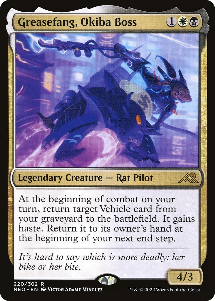 Image for Greasefang, Okiba Boss (220) (Kamigawa: Neon Dynasty) - Magic: The Gathering