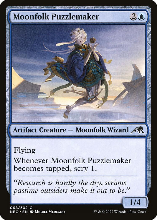 Image for Moonfolk Puzzlemaker (68) (Kamigawa: Neon Dynasty) - Magic: The Gathering