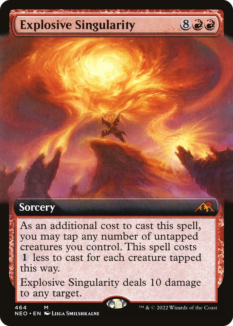 Image for Explosive Singularity (Extended Art) (464) (Kamigawa: Neon Dynasty) - Magic: The Gathering