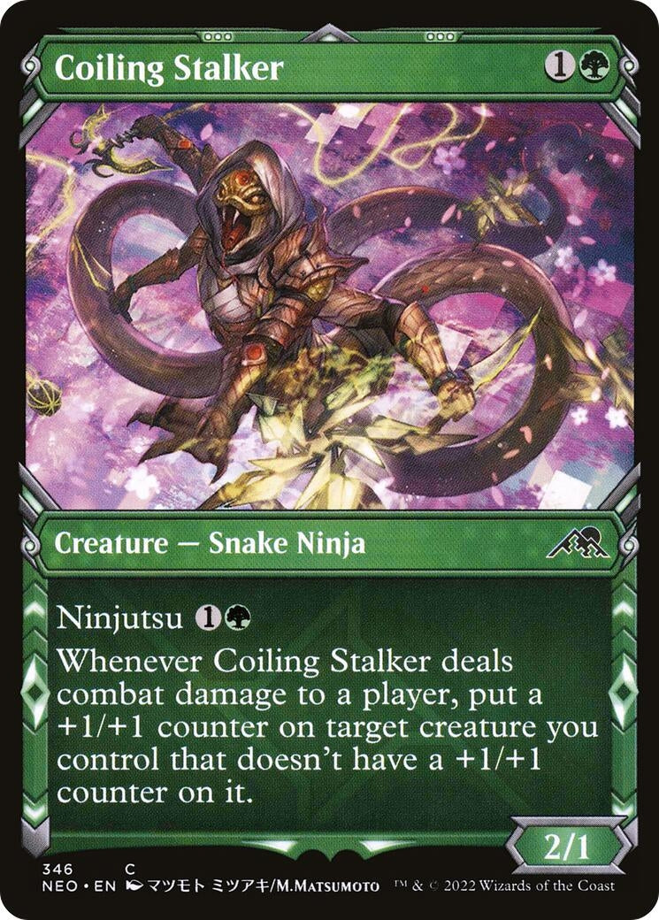 Image for Coiling Stalker (Showcase) (346) (Kamigawa: Neon Dynasty) - Magic: The Gathering