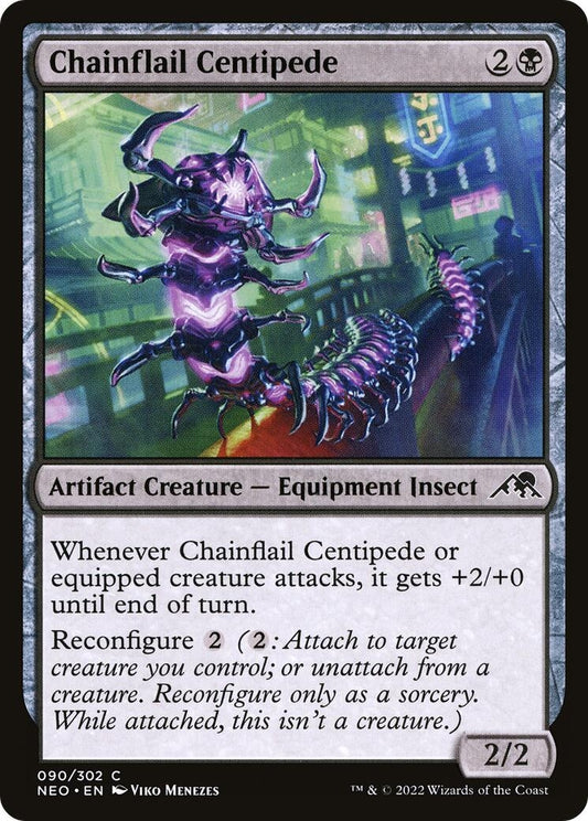 Image for Chainflail Centipede (90) (Kamigawa: Neon Dynasty) - Magic: The Gathering