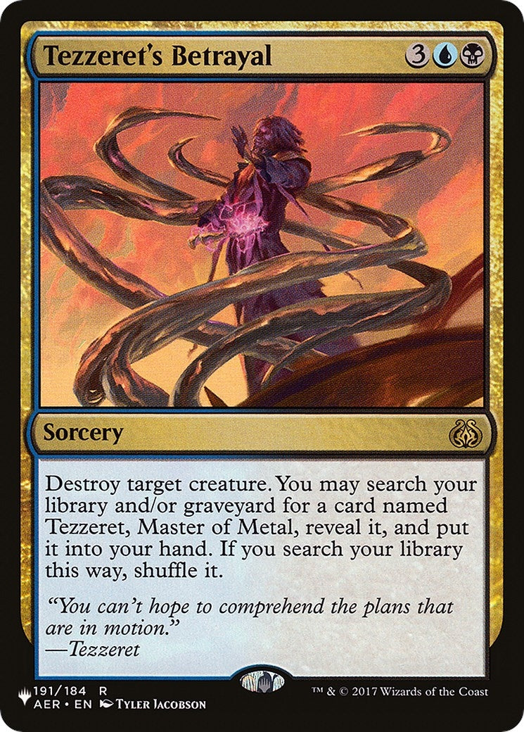 Image for Tezzeret's Betrayal (191/184) (The List Reprints) - Magic: The Gathering