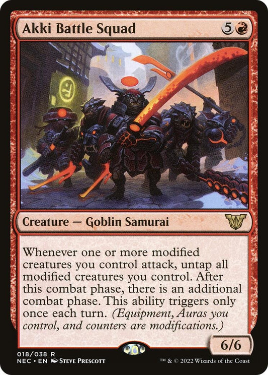 Image for Akki Battle Squad (18) (Commander: Kamigawa: Neon Dynasty) - Magic: The Gathering