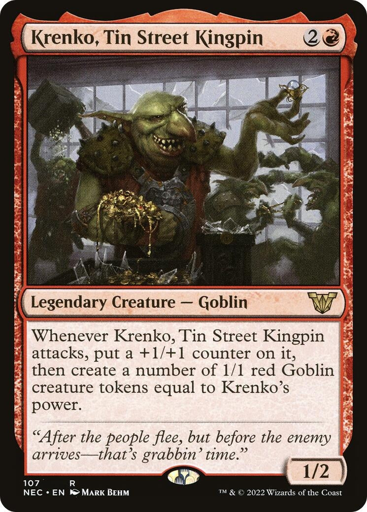 Image for Krenko, Tin Street Kingpin (107) (Commander: Kamigawa: Neon Dynasty) - Magic: The Gathering