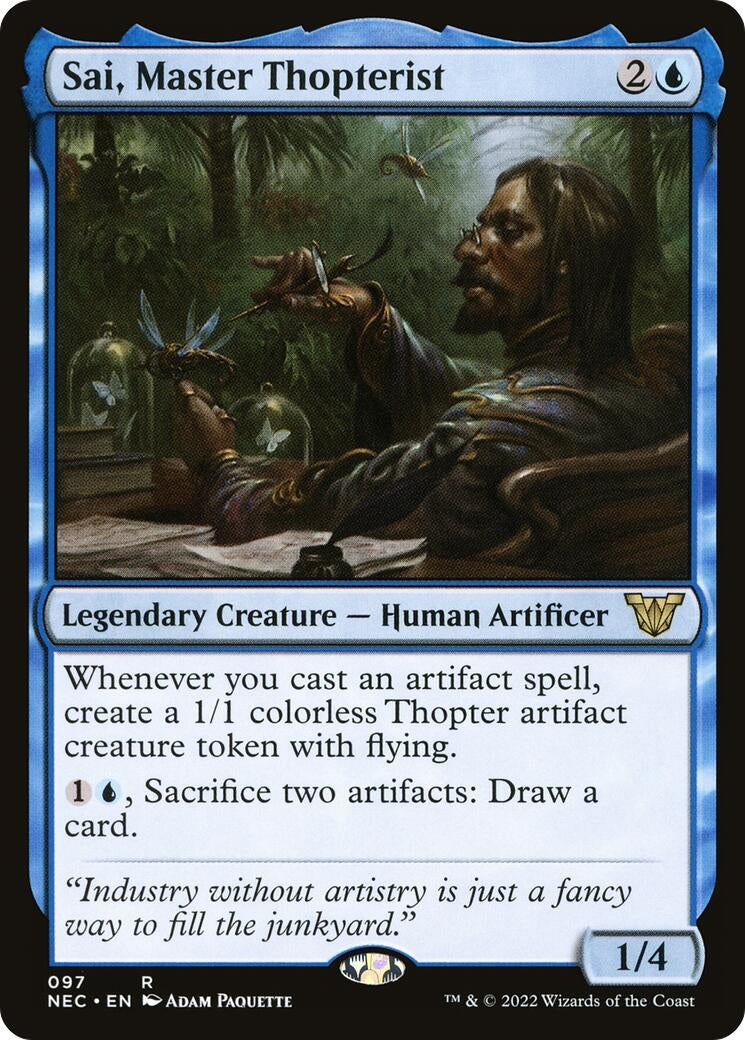 Image for Sai, Master Thopterist (97) (Commander: Kamigawa: Neon Dynasty) - Magic: The Gathering
