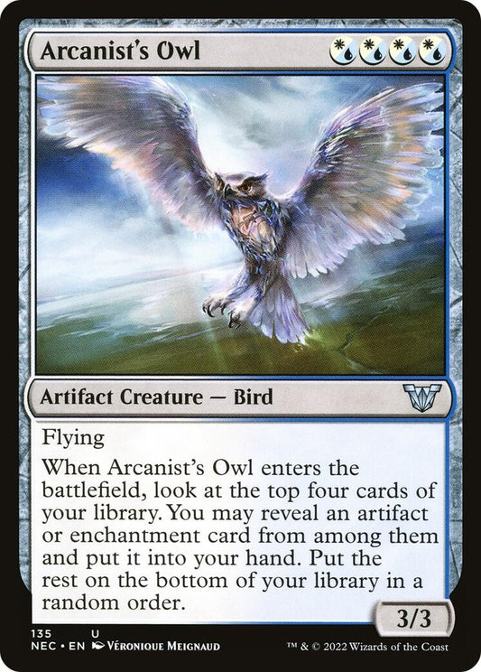 Image for Arcanist's Owl (135) (Commander: Kamigawa: Neon Dynasty) - Magic: The Gathering
