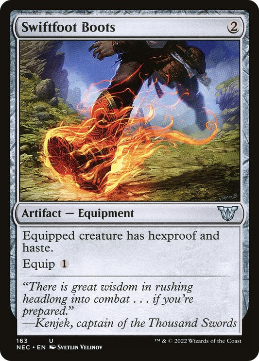 Image for Swiftfoot Boots (163) (Commander: Kamigawa: Neon Dynasty) - Magic: The Gathering