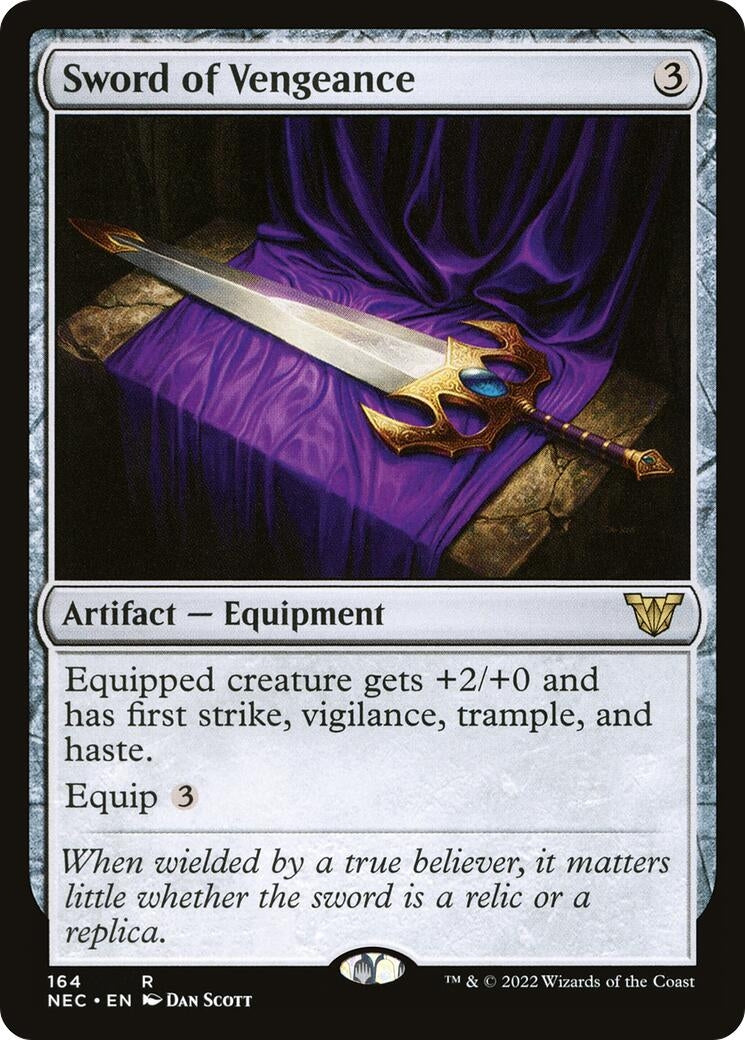 Image for Sword of Vengeance (164) (Commander: Kamigawa: Neon Dynasty) - Magic: The Gathering