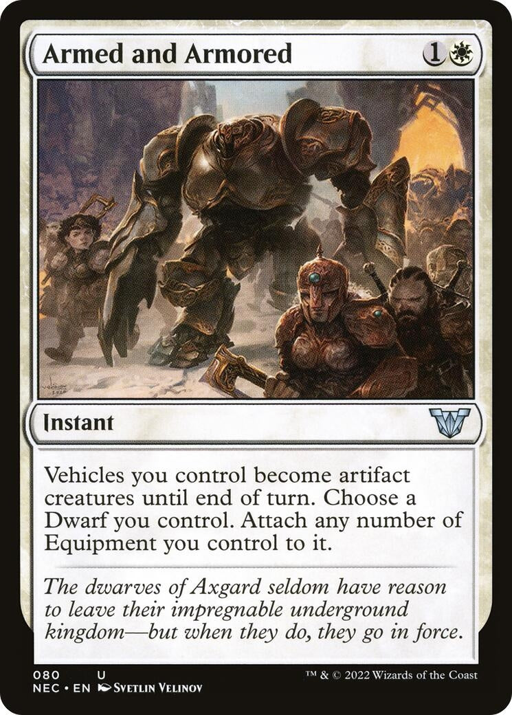 Image for Armed and Armored (80) (Commander: Kamigawa: Neon Dynasty) - Magic: The Gathering