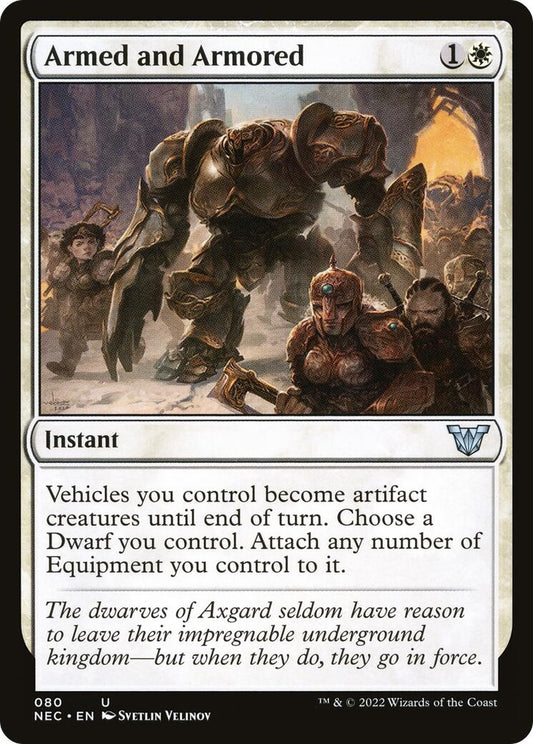 Image for Armed and Armored (80) (Commander: Kamigawa: Neon Dynasty) - Magic: The Gathering