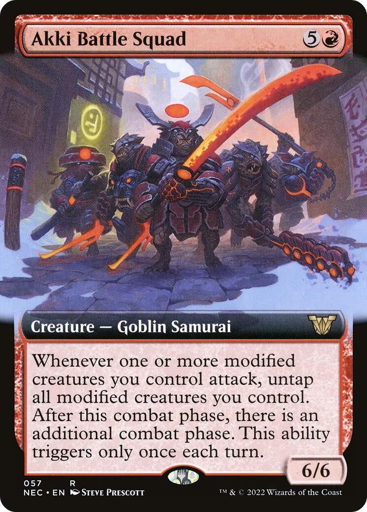 Image for Akki Battle Squad (Extended Art) (57) (Commander: Kamigawa: Neon Dynasty) - Magic: The Gathering