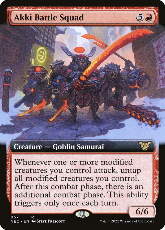Image for Akki Battle Squad (Extended Art) (57) (Commander: Kamigawa: Neon Dynasty) - Magic: The Gathering