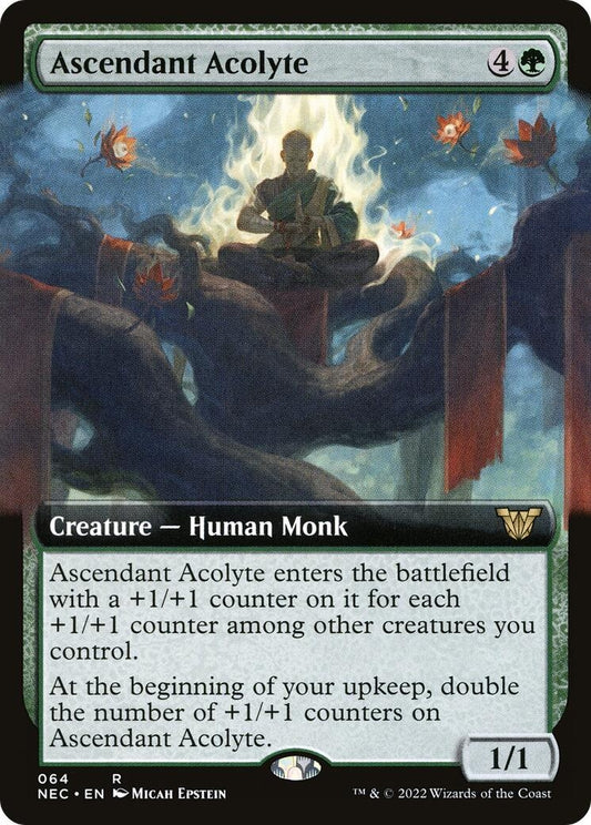 Image for Ascendant Acolyte (Extended Art) (64) (Commander: Kamigawa: Neon Dynasty) - Magic: The Gathering