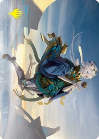 Image for Moonfolk Puzzlemaker Art Card (Gold-Stamped Signature) (6) (Art Series: Kamigawa: Neon Dynasty) - Magic: The Gathering