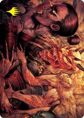 Image for Gift of Wrath Art Card (Gold-Stamped Signature) (11) (Art Series: Kamigawa: Neon Dynasty) - Magic: The Gathering
