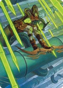 Image for Bamboo Grove Archer Art Card (20) (Art Series: Kamigawa: Neon Dynasty) - Magic: The Gathering