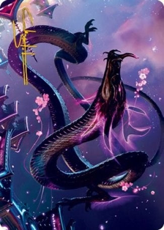 Image for Junji, the Midnight Sky Art Card (38/81) (Gold-Stamped Signature) (38) (Art Series: Kamigawa: Neon Dynasty) - Magic: The Gathering