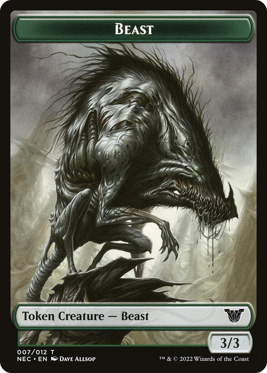 Image for Beast // Treasure Double-Sided Token (7 // 17) (Commander: Kamigawa: Neon Dynasty) - Magic: The Gathering