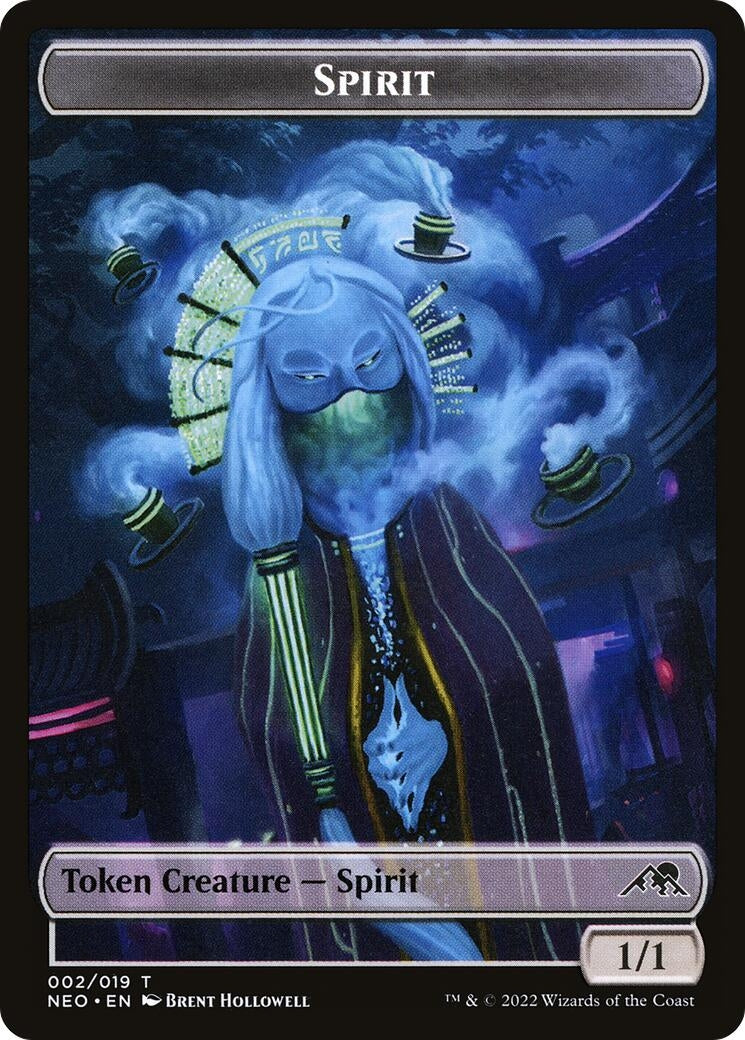 Image for Spirit (002) // Treasure (017) Double Sided Token (2 // 17) (Kamigawa: Neon Dynasty) - Magic: The Gathering