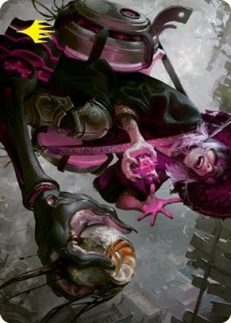 Image for Undercity Scrounger Art Card (Gold-Stamped Signature) (42) (Art Series: Kamigawa: Neon Dynasty) - Magic: The Gathering
