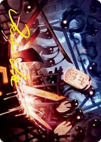 Image for Smoke Spirits' Aid Art Card (Gold-Stamped Signature) (41) (Art Series: Kamigawa: Neon Dynasty) - Magic: The Gathering