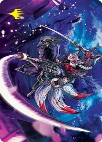 Image for Blade-Blizzard Kitsune Art Card (Gold-Stamped Signature) (47) (Art Series: Kamigawa: Neon Dynasty) - Magic: The Gathering