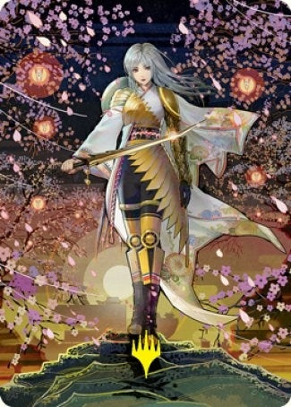 Image for The Wandering Emperor Art Card (50/81) (Gold-Stamped Signature) (50) (Art Series: Kamigawa: Neon Dynasty) - Magic: The Gathering