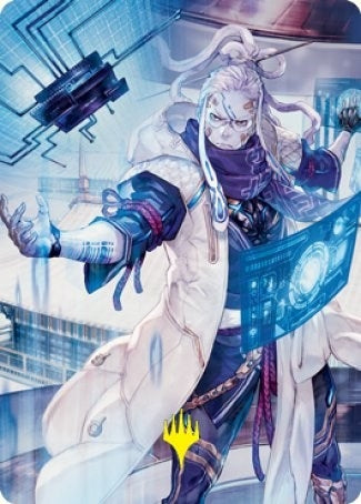 Image for Tameshi, Reality Architect Art Card (53/81) (Gold-Stamped Signature) (53) (Art Series: Kamigawa: Neon Dynasty) - Magic: The Gathering