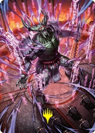 Image for Hidetsugu, Devouring Chaos Art Card (Gold-Stamped Signature) (56) (Art Series: Kamigawa: Neon Dynasty) - Magic: The Gathering