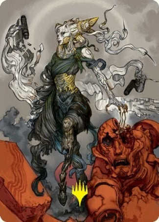 Image for Tamiyo, Compleated Sage Art Card (Gold-Stamped Signature) (76) (Art Series: Kamigawa: Neon Dynasty) - Magic: The Gathering