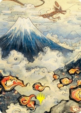 Image for Mountain (299) Art Card (Gold-Stamped Signature) (78) (Art Series: Kamigawa: Neon Dynasty) - Magic: The Gathering