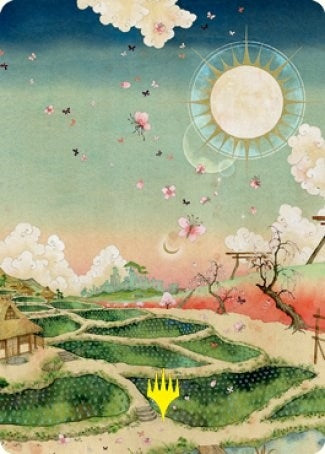 Image for Plains (293) Art Card (79/81) (Gold-Stamped Signature) (79) (Art Series: Kamigawa: Neon Dynasty) - Magic: The Gathering