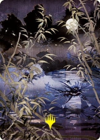 Image for Swamp (297) Art Card (Gold-Stamped Signature) (81) (Art Series: Kamigawa: Neon Dynasty) - Magic: The Gathering