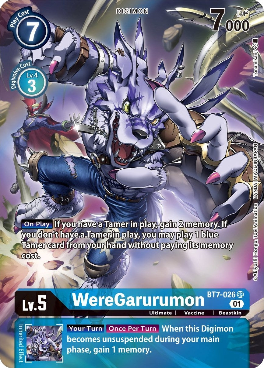Image for WereGarurumon (Alternate Art) (BT7-026 SR) (Next Adventure) - Digimon Card Game