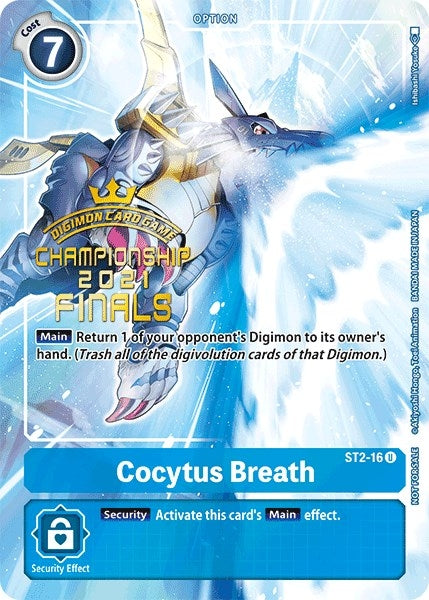 Image for Cocytus Breath (2021 Championship Finals Tamer's Evolution Pack) (ST2-16 U) (Starter Deck 02: Cocytus Blue) - Digimon Card Game