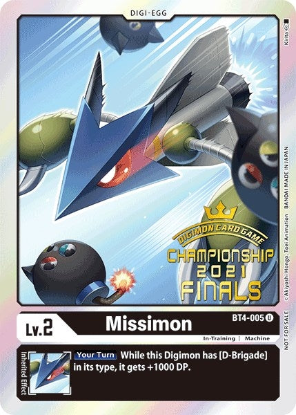 Image for Missimon (2021 Championship Finals Event Pack Alt-Art Gold Stamp Set) (BT4-005 U) (Great Legend) - Digimon Card Game