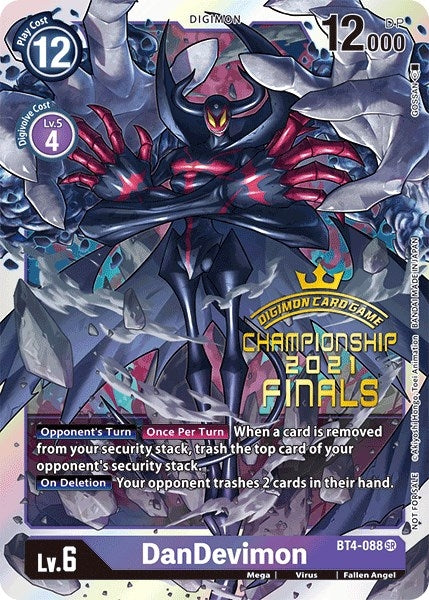 Image for DanDevimon (2021 Championship Finals Event Pack Alt-Art Gold Stamp Set) (BT4-088 SR) (Great Legend) - Digimon Card Game