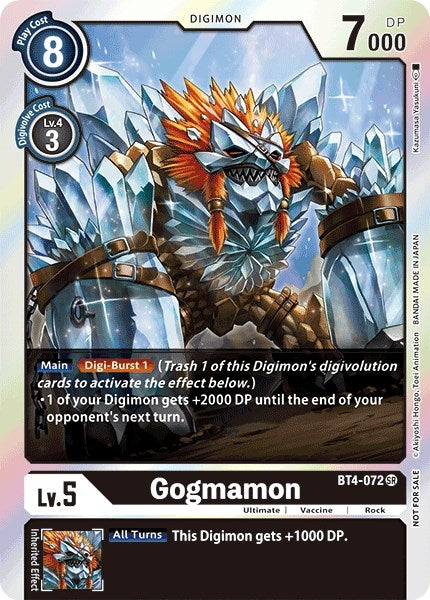 Image for Gogmamon (Event Pack 2) (BT4-072 SR) (Great Legend) - Digimon Card Game