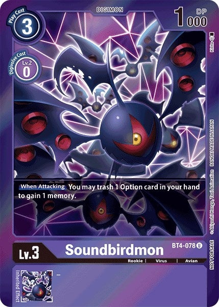 Image for Soundbirdmon (Event Pack 2) (BT4-078 U) (Great Legend) - Digimon Card Game