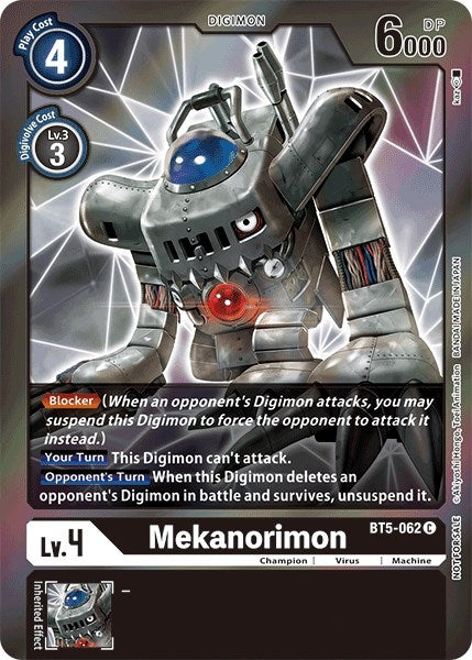 Image for Mekanorimon (Event Pack 2) (BT5-062 C) (Battle of Omni) - Digimon Card Game