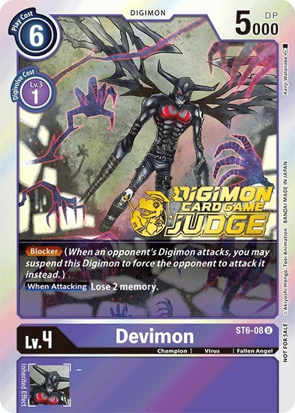Image for Devimon (Judge Pack 1) (ST6-08 U) (Starter Deck 06: Venomous Violet) - Digimon Card Game