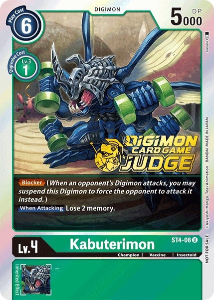 Image for Kabuterimon - ST4-08 (Judge Pack 1) (ST4-08 U) (Starter Deck 04: Giga Green) - Digimon Card Game