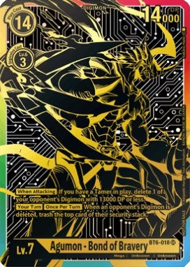 Image for Agumon - Bond of Bravery (2021 Championship Finals 1st Place) (BT6-018 SR) (Double Diamond) - Digimon Card Game