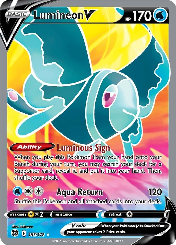 Image for Lumineon V (Full Art) (155/172) (SWSH09: Brilliant Stars) - Pokemon