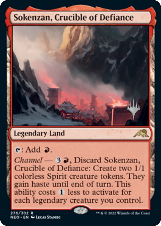 Image for Sokenzan, Crucible of Defiance (276) (Promo Pack: Kamigawa: Neon Dynasty) - Magic: The Gathering