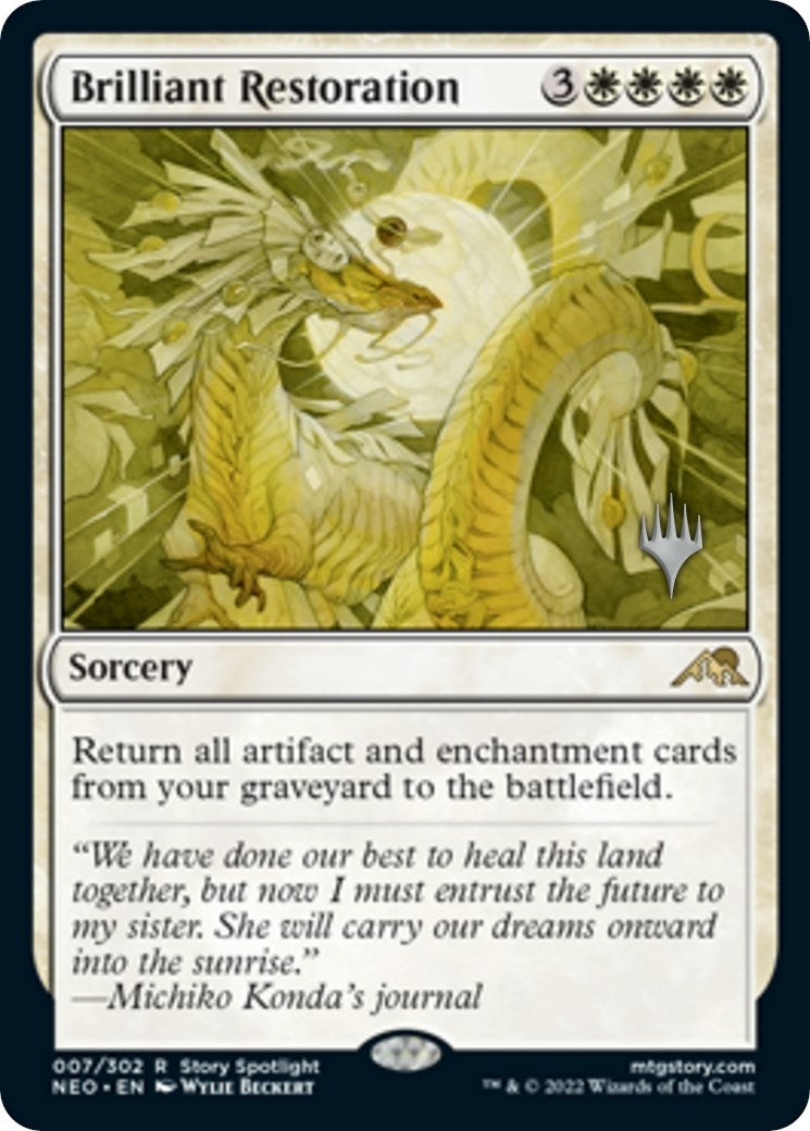 Image for Brilliant Restoration (7) (Promo Pack: Kamigawa: Neon Dynasty) - Magic: The Gathering