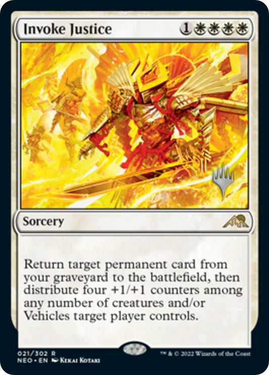 Image for Invoke Justice (21) (Promo Pack: Kamigawa: Neon Dynasty) - Magic: The Gathering