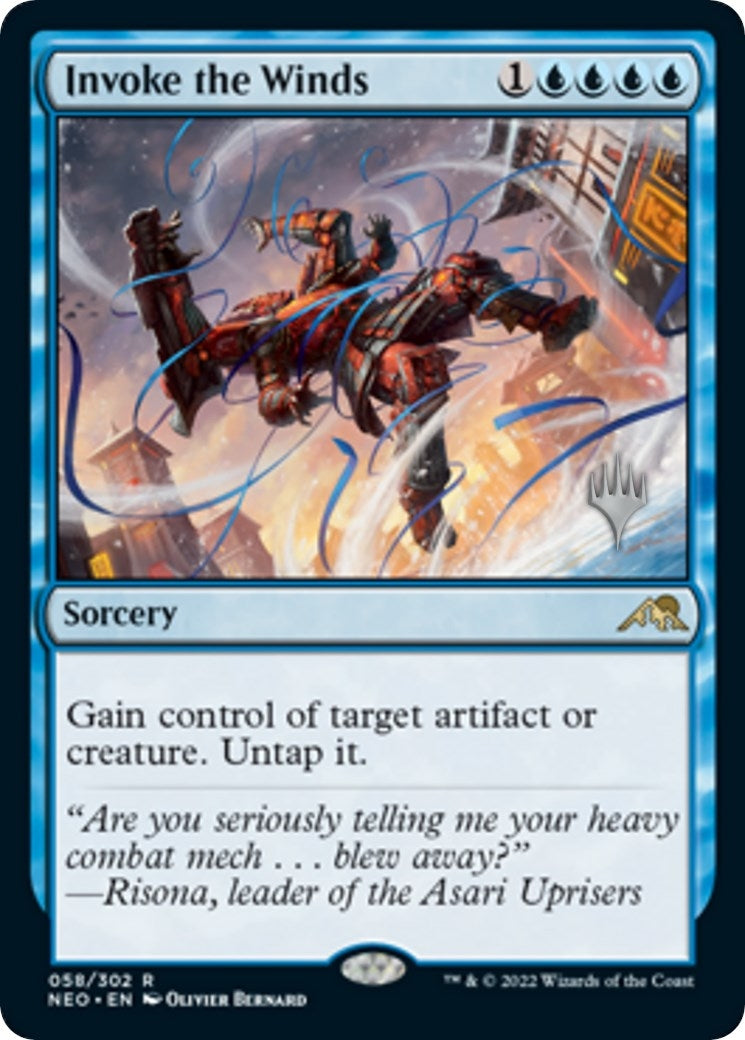 Image for Invoke the Winds (58) (Promo Pack: Kamigawa: Neon Dynasty) - Magic: The Gathering