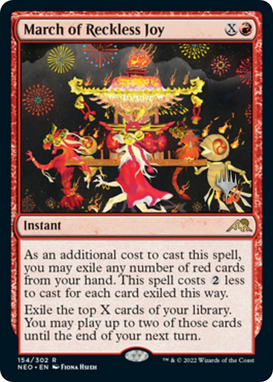 Image for March of Reckless Joy (154) (Promo Pack: Kamigawa: Neon Dynasty) - Magic: The Gathering